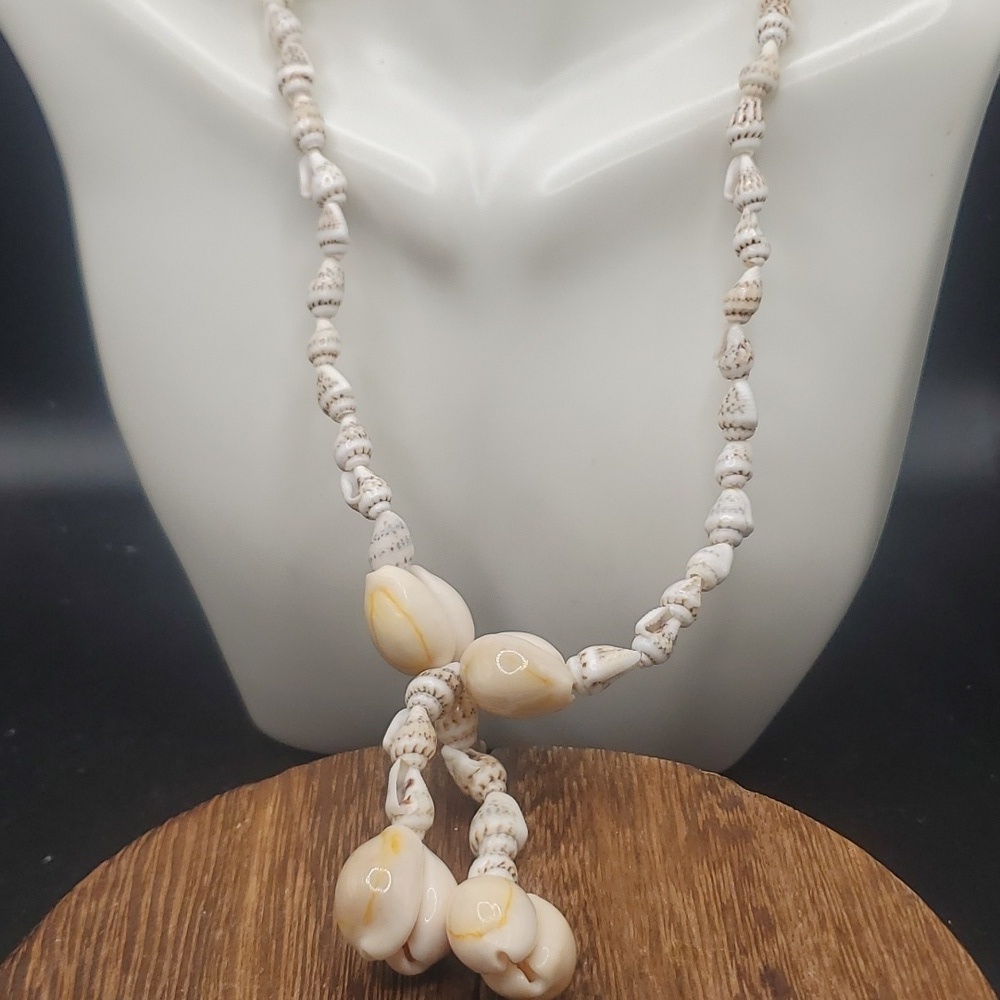 N3011 seashell Hawaiian necklace Lariat styled‎